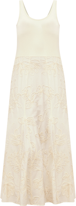 Women's Floral-Embroidered Combined Dress