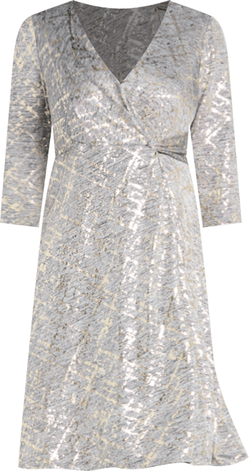 Women's V-Neck Faux Wrap Dress