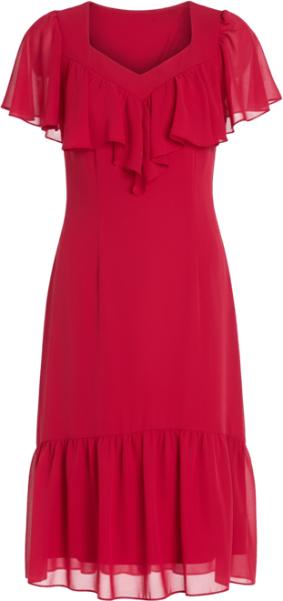 Women's Capelet Short-Sleeve Dress