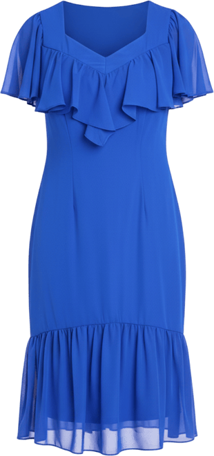 Women's Capelet Short-Sleeve Dress