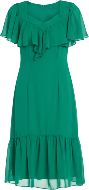 Women's Capelet Short-Sleeve Dress