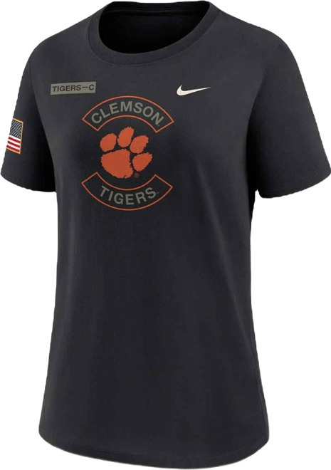 Women's Black Clemson Tigers 2025 Military Appreciation Dri-fit T-Shirt
