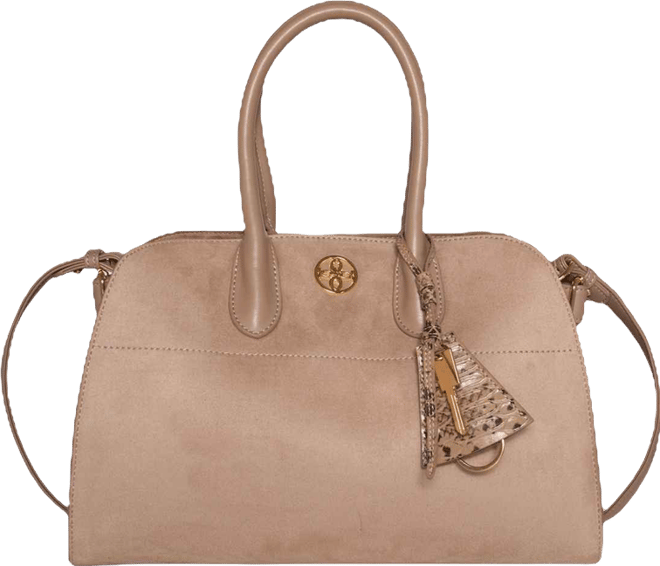 Aurora Top Handle Suede Tassel Medium Satchel Bag