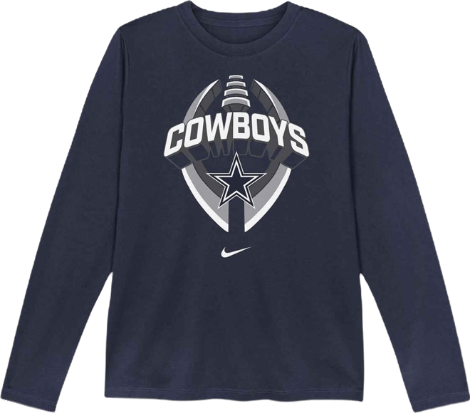 Preschool Navy Dallas Cowboys Primetime Legend Icon&nbsp;Long Sleeve Performance T-Shirt