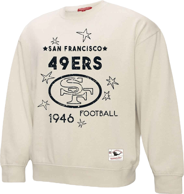 Women's Cream San Francisco 49ers Plus Size Shooting Star Sweatshirt