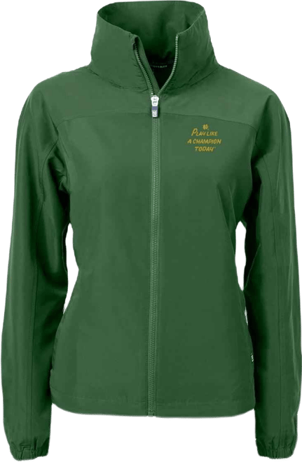 Women's Hunter Green Notre Dame Fighting Irish Play Like A Champion Today Charter Eco Full-Zip Jacket