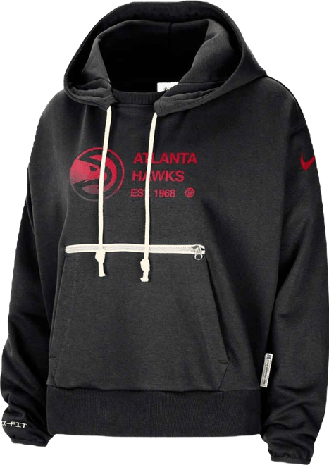 Women's Black Atlanta Hawks Courtside Standard Issue Performance Pullover Hoodie