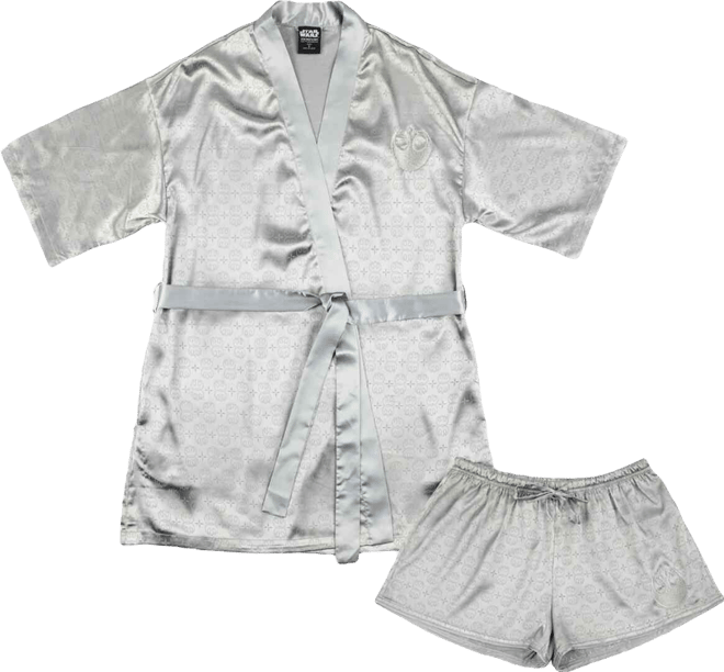 Women's Silver Star Wars Rebel Robe Shorts Pajama Set