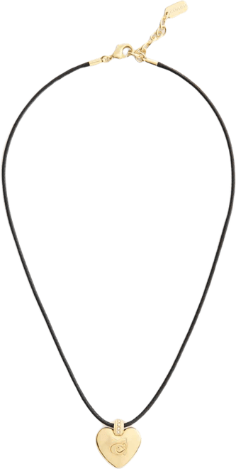 Faux Cultured Pearl Signature Puffy Heart Pendant Necklace