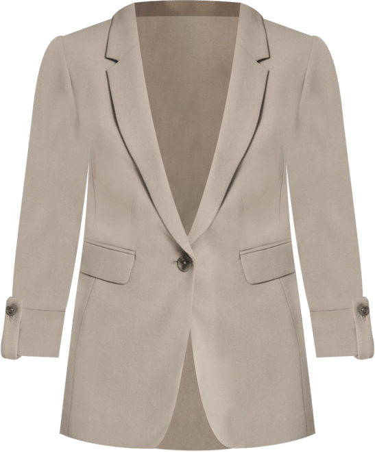 Women's One Button 3/4-Sleeves Blazer