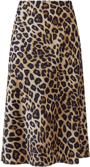 Women's Sassy Spots Animal Print Midi Skirt