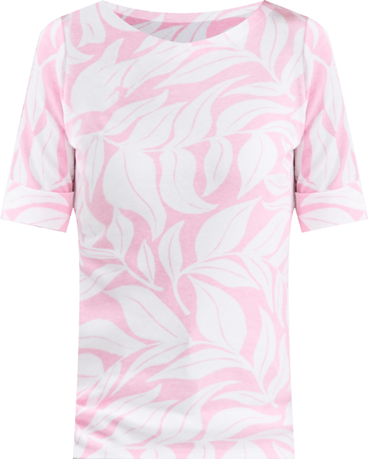 Petite Floral Printed Boat Neck Top, Macy's Exclusive