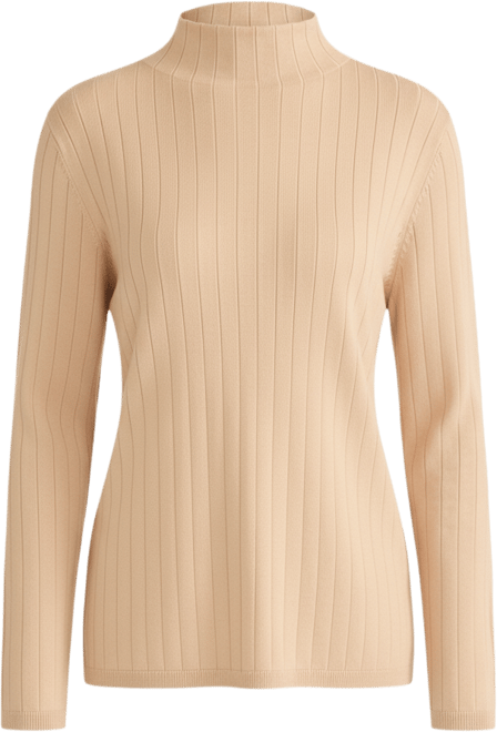 Women's Wide Rib Funnel Neck Sweater