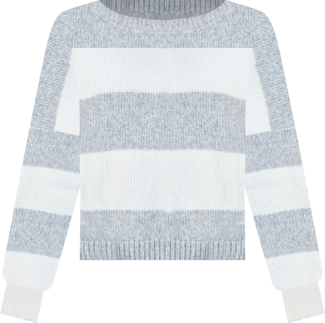 Juniors' Slouchy Balloon-Sleeve Crewneck Sweater