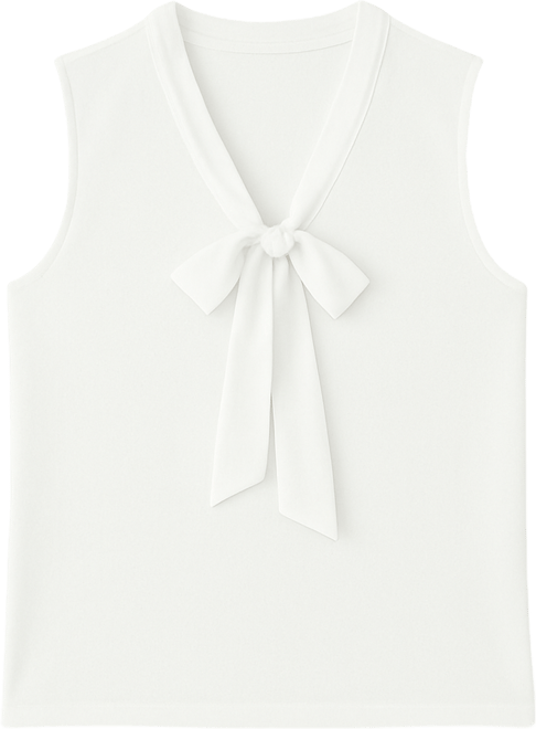 Women's Sleeveless Tie-Neck Top