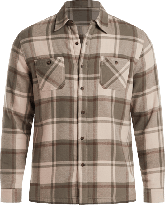 Men's Sherpa-Lined Flannel Shirt Jacket