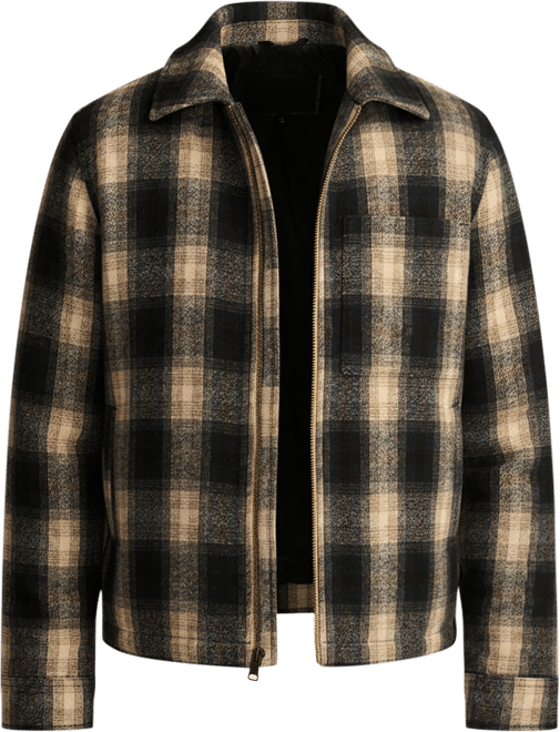 Men's Plaid Long-Sleeve Jacket