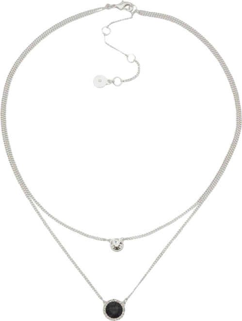 Gold-Tone Stone & Crystal Layered Pendant Necklace, 16" + 3" extender