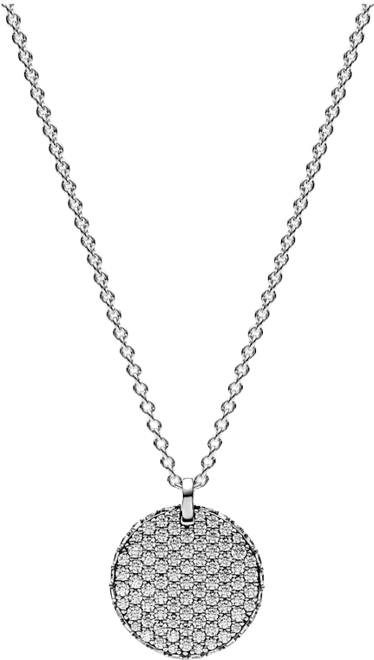 Sterling Silver Round Disc Collier Necklace