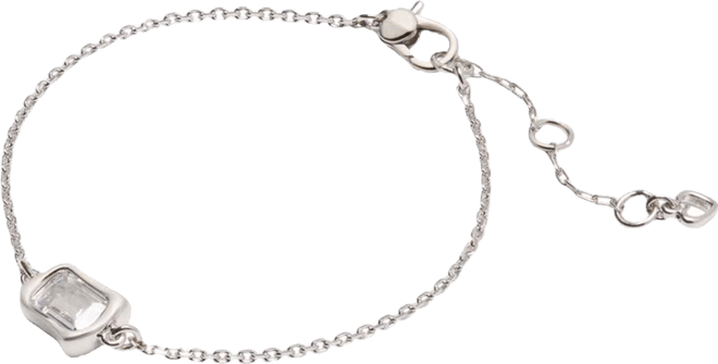 Cubic Zirconia Molten Glass Solitaire Bracelet (also in Silver-Tone)