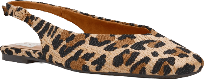 Women's Square-Toe Slingback Flats