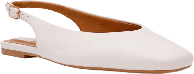 Women's Square-Toe Slingback Flats