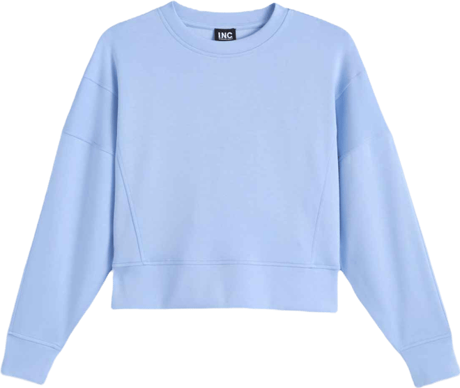 Petite Crew Neck Long-Sleeve Sweatshirt, Macy's Exclusive