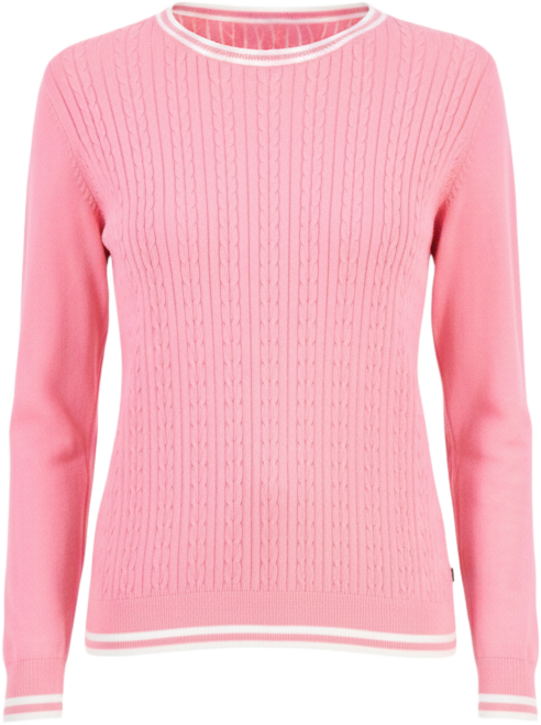 Nautica Women's Cotton Cable Knit Crewneck Sweater