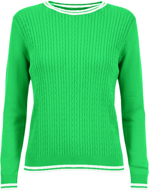 Nautica Women's Cotton Cable Knit Crewneck Sweater