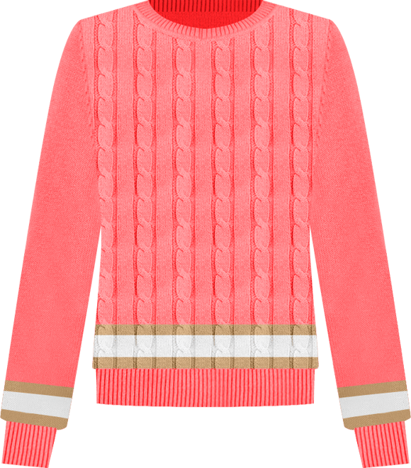 Nautica Women's Thick-Tipped Cable-Knit Crewneck Sweater
