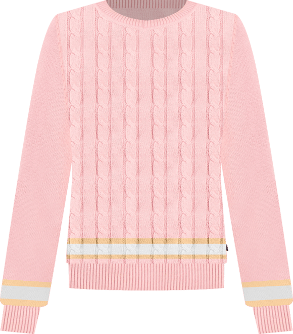 Women's Thick-Tipped Cable-Knit Crewneck Sweater