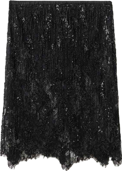 Women's Beaded Lace Skirt