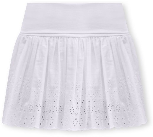Juniors' Foldover-Waist Eyelet-Embroidered Skort