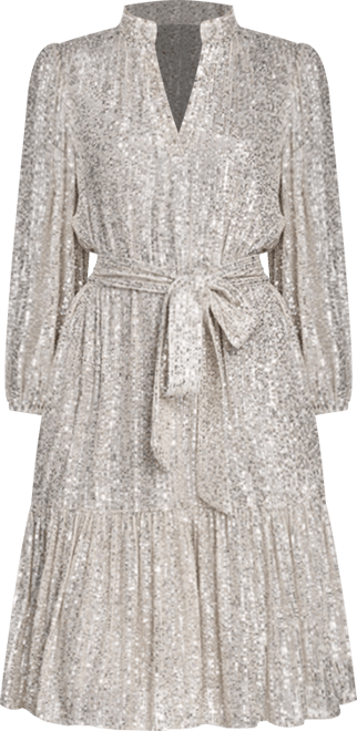 Women's Social Sequined V-Neck Dress