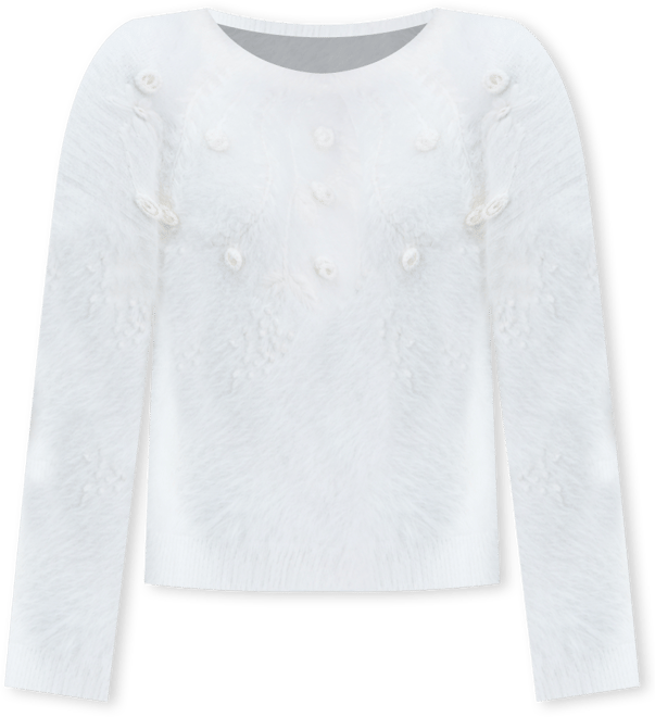 Petite Eyelash Applique Long-Sleeves Sweater, Macy's Exclusive