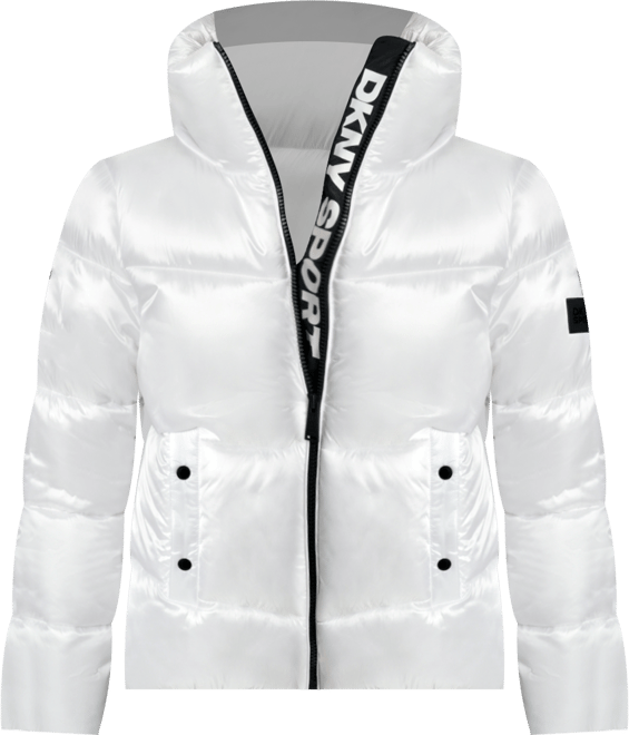 Women's Quilted Puffer Interior Placket Logo Jacket