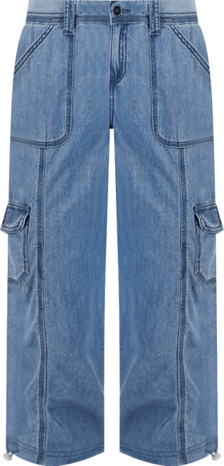 Petite Mid-Rise Cargo Capri Pants, Exclusively at Macy's