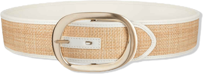 Women's Two-in-One Reversible Oversized Statement Buckle Belt