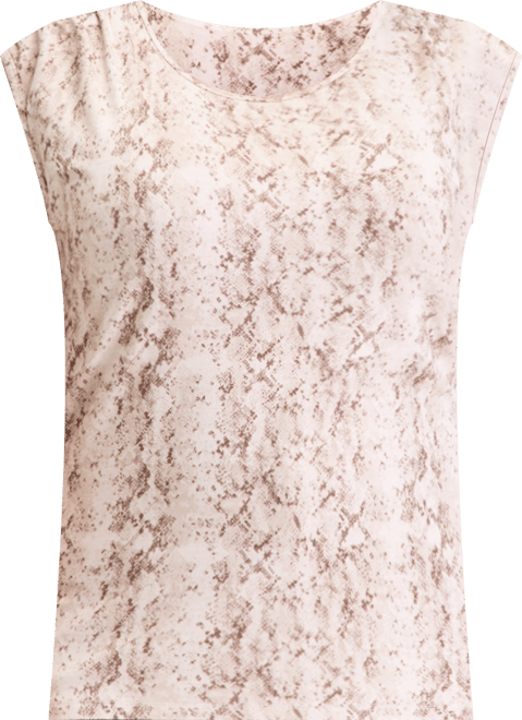 Plus Size Printed Gathered-Shoulder Tank, Macy's Exclusive