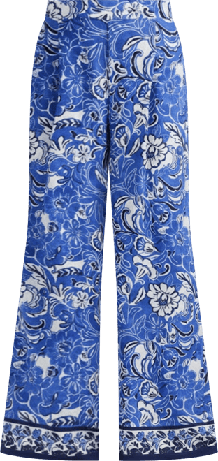 Juniors' Resort Print Wide Leg Pants