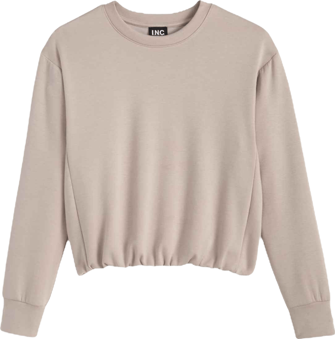 Petite Crewneck Bubble-Hem Top, Macy's Exclusive