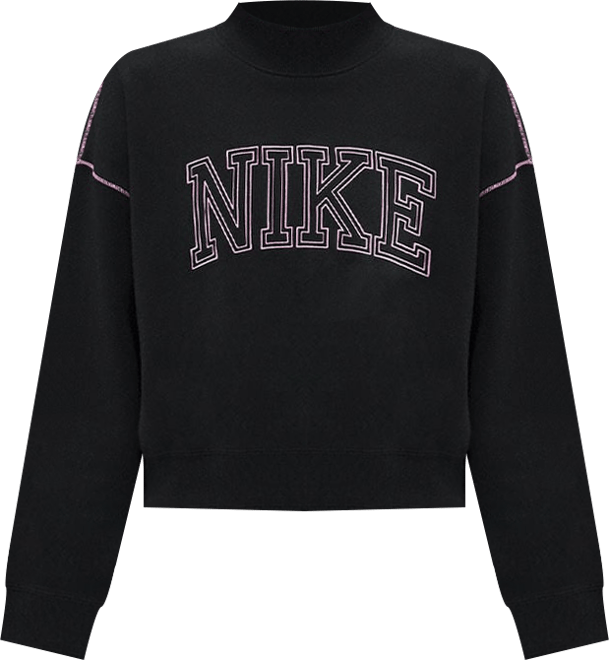 Shop Nike NSW Phoenix Fleece Mock-Neck Sweatshirt IM7490-010 black