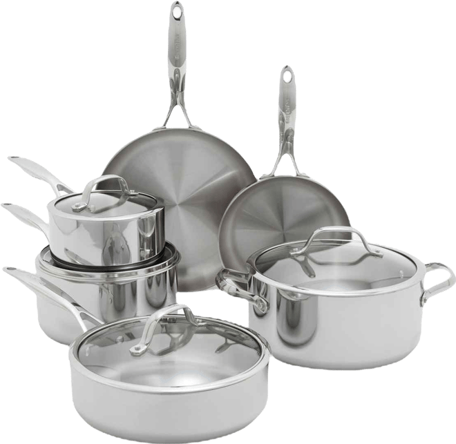 Valencia Pro Stainless Steel Uncoated 10-Pc. Cookware Set
