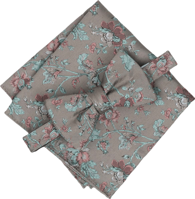 Men's Argentine Floral Bow Tie and Pocket Square, 2-Piece Set, Macy's Exclusive