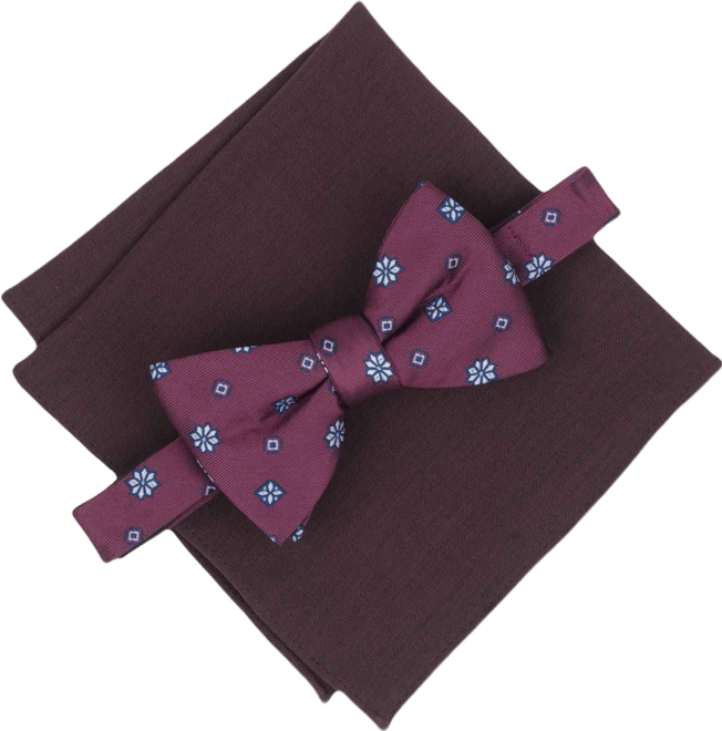 Men's Admiral Neat Bow Tie and Pocket Square, 2-Piece Set, Macy's Exclusive