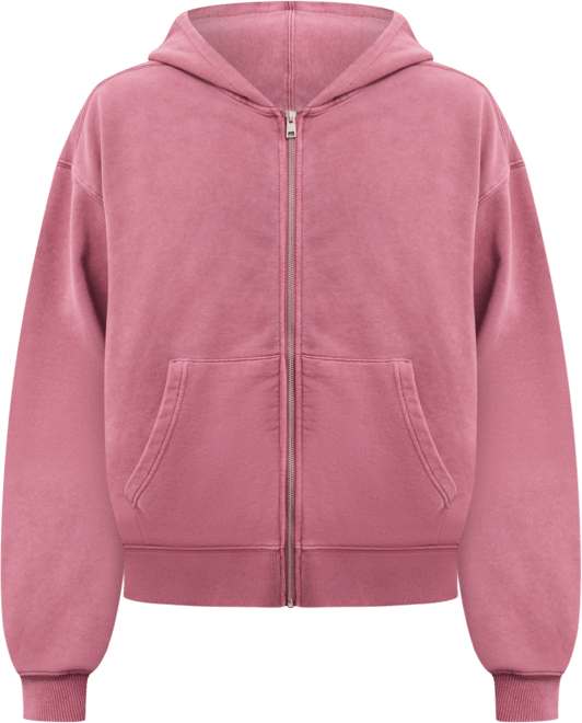 Men's Cropped Zip Up Hoodie