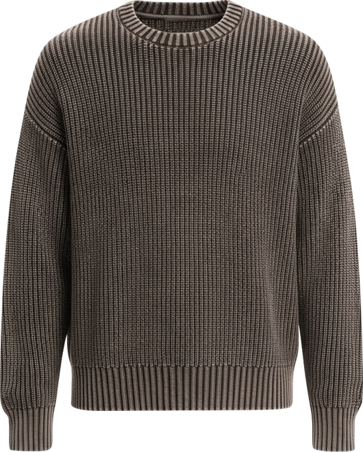 Men's Washed Box Fit Crew Sweater