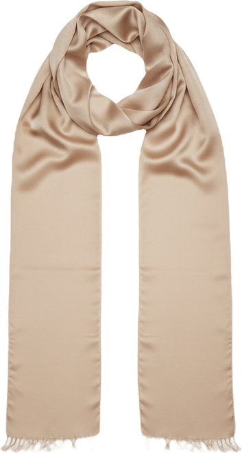 Women's Solid Satin-Feel Pashmina Scarf