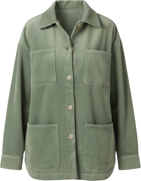 Women's Langford Corduroy Oversized Long-Sleeve Shacket