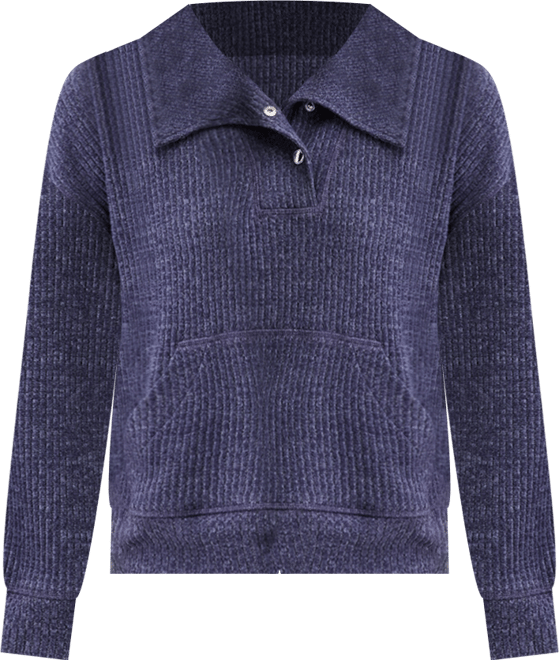 Nautica Women's Bib-Collar Ribbed Sweatshirt